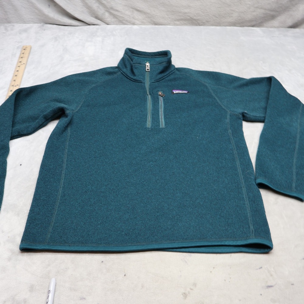 Patagonia Better Sweater Mens Small‎ Blue Pullover Fleece 1/4 Zip Knit Winter